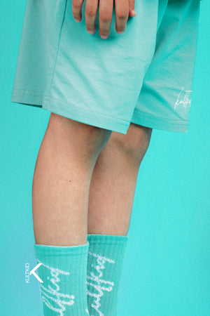 Loose Fit Shorts with Resistain® in Mint