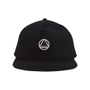 little boys black geometric logo snapback cap