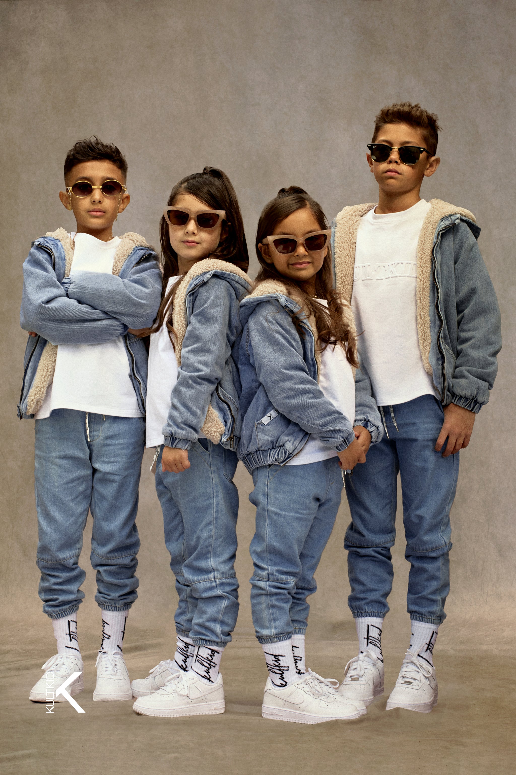 Denim Hooded Jacket with Borg Lining