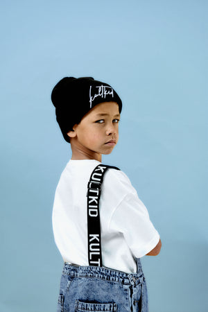 kids and juniors signature black beanie  hat