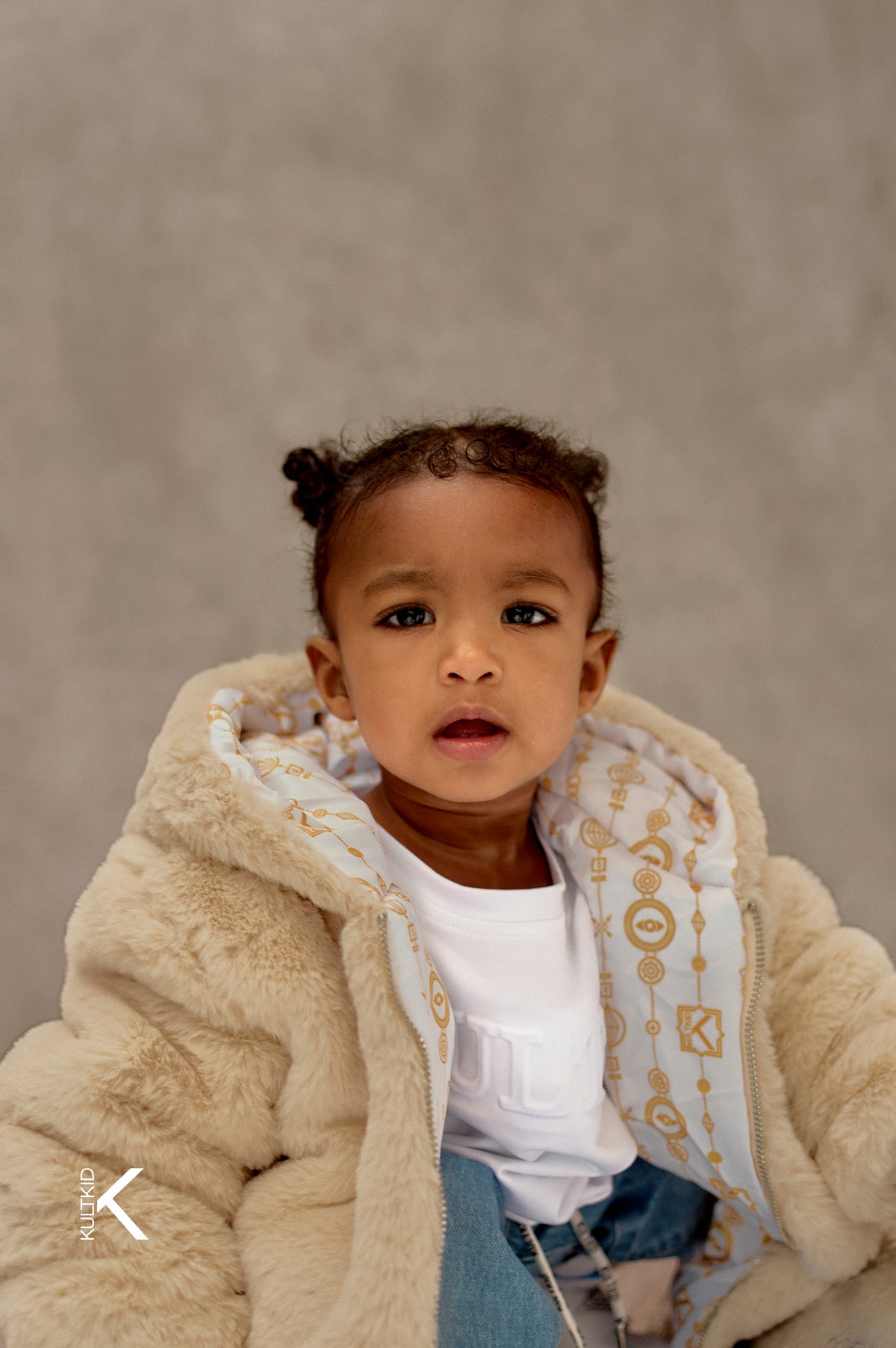 Thickened Faux Fur Coat For Big Kids