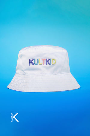 Cappello a secchiello reversibile con logo Kult
